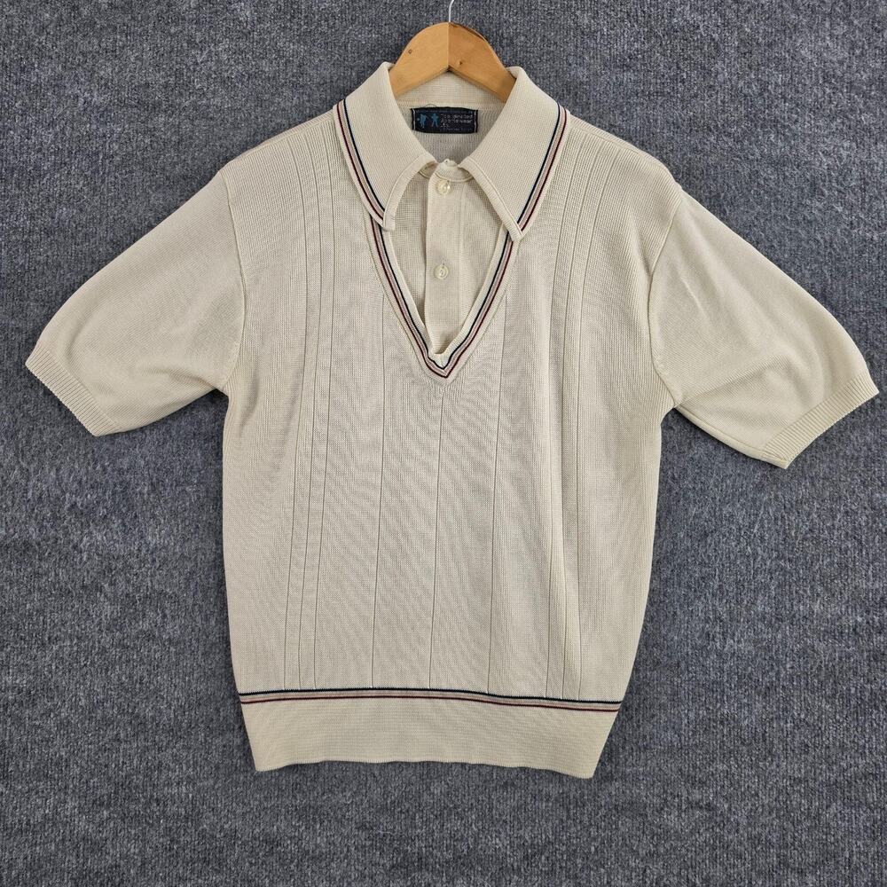 Vtg JCPenney Polo Medium Coordinated Sportswear Knit Preppy Grandpacore Korea